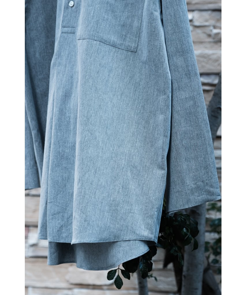 POSTELEGANT Washi Paper Cotton Pull-Over Shirt 
