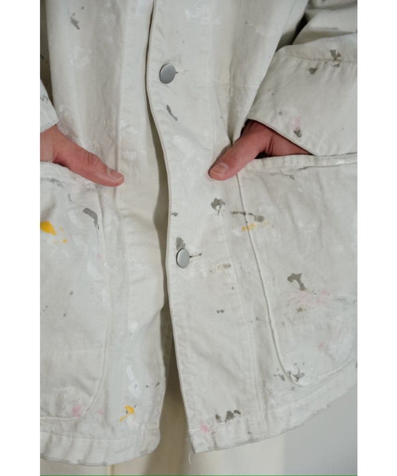 DENIM COVERALL(WHITE) サイズ3 DENIM COVERALL(WHITE) – ANCELLM