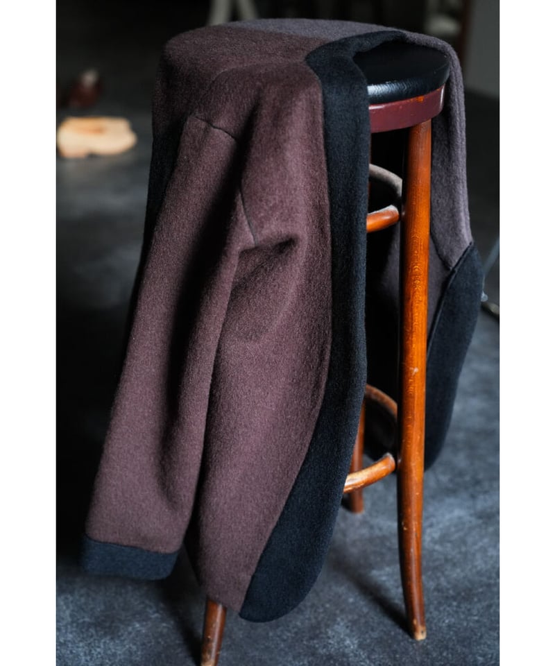 m's braque SOFT SEAM ASSYMETRY NO COLLAR JACKET