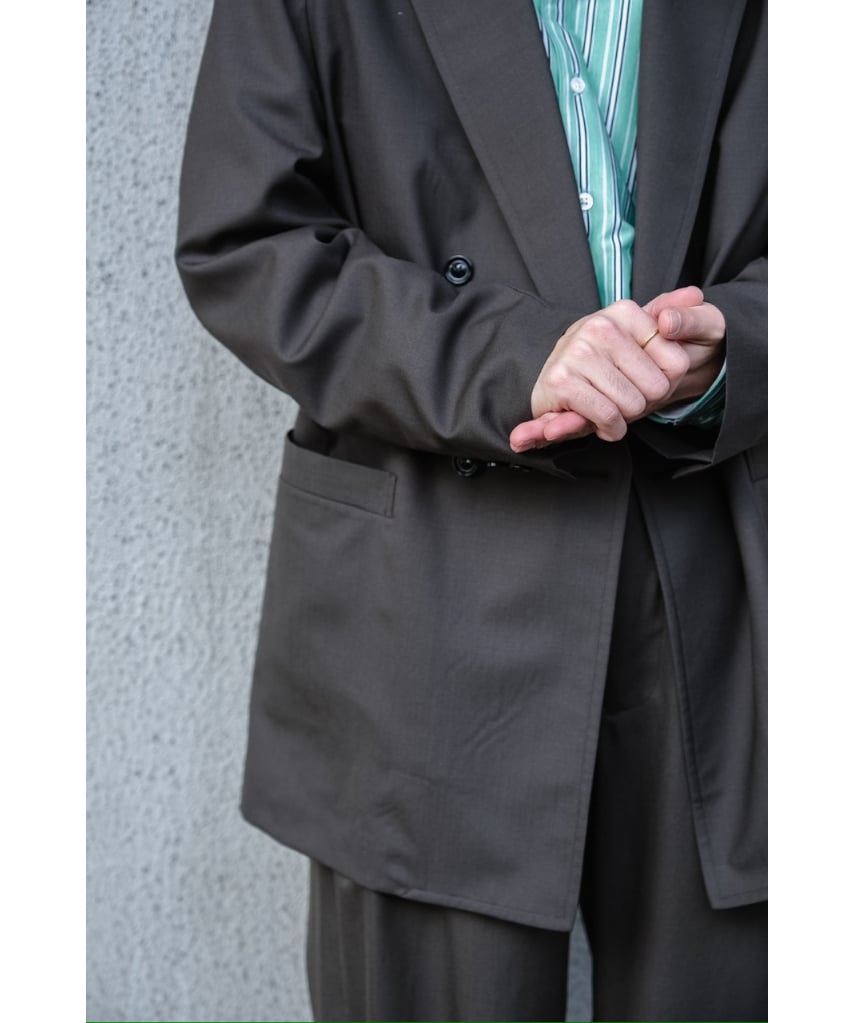 ULTERIOR SUPER FINE WOOL TROPICAL DB JKT | Must ULTERIOR SUPER FINE WOOL TROPICAL DB JKT | Must