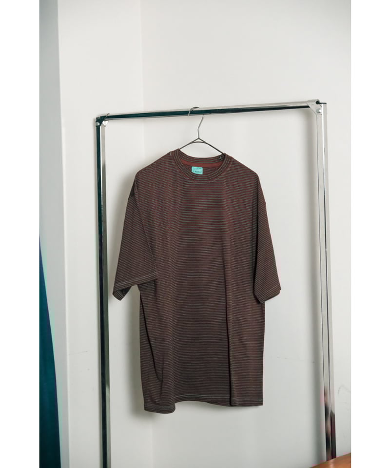 Yonetomi NEW BASIC GARMENT DYED BORDER T-SHIRT