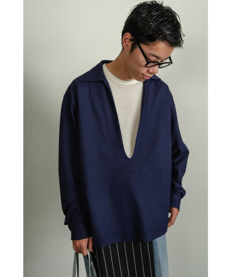 トップス KANEMASA PHIL 36G Wool Varruse Shirt b70471dbb0739126e60950376399a7