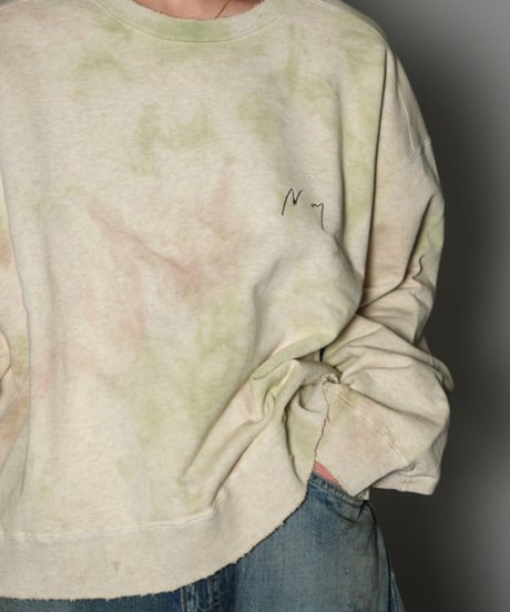 ANCELLM MARBLING SWEAT SHIRT