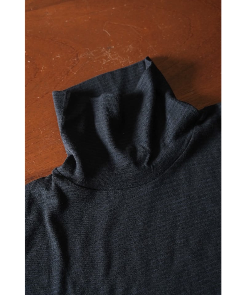 ULTERIOR SUPER FINE WOOL COTTON TURTLE-NECK TOP