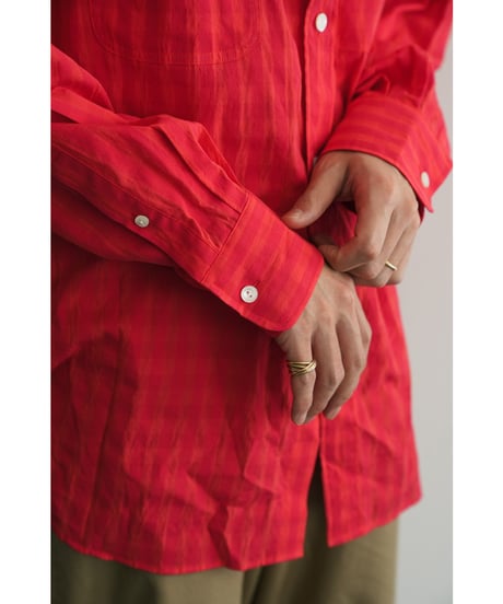 BISOWN COTTON HIDDEN CHECK N3 SHIRTS