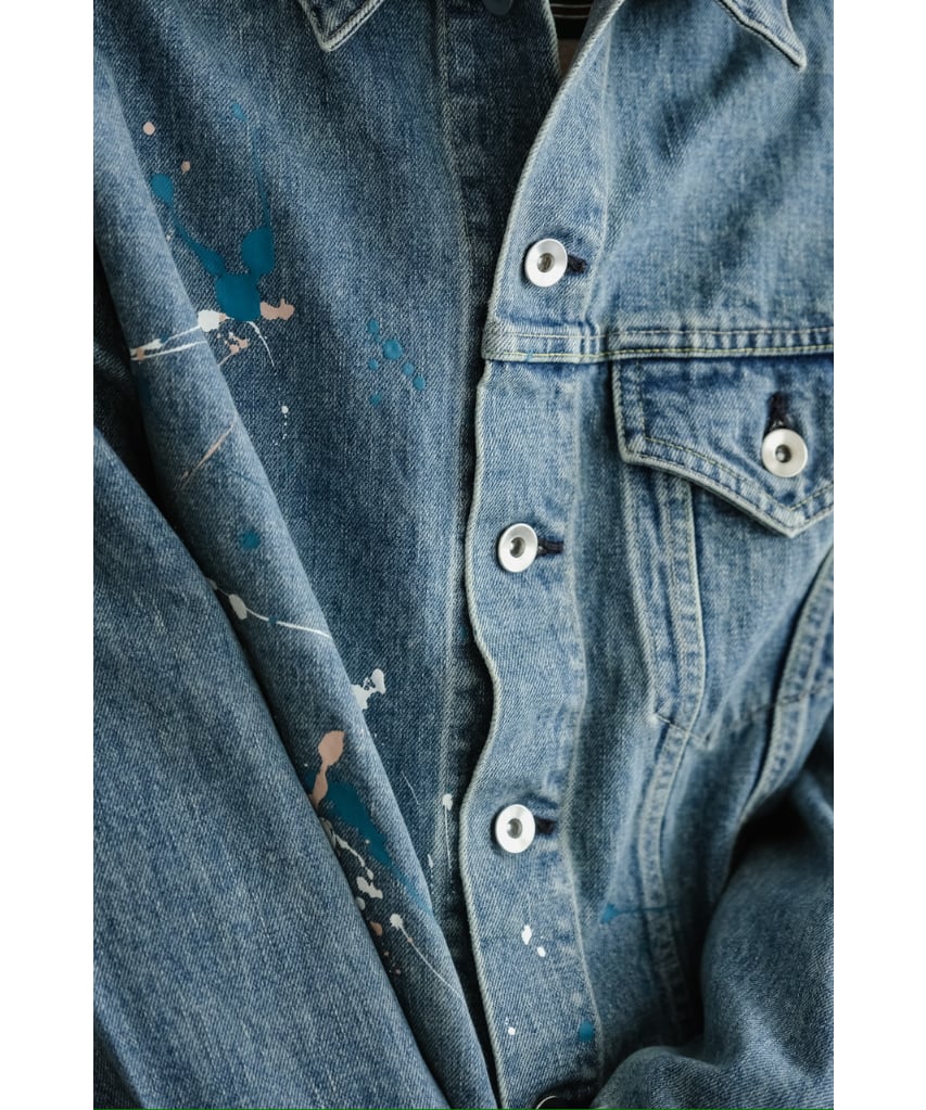 ジャケット・アウター ensou. Erased Jean Jacket-Bleached ensou. Erased Jean Jacket-Splash | MusterWerk Sud.