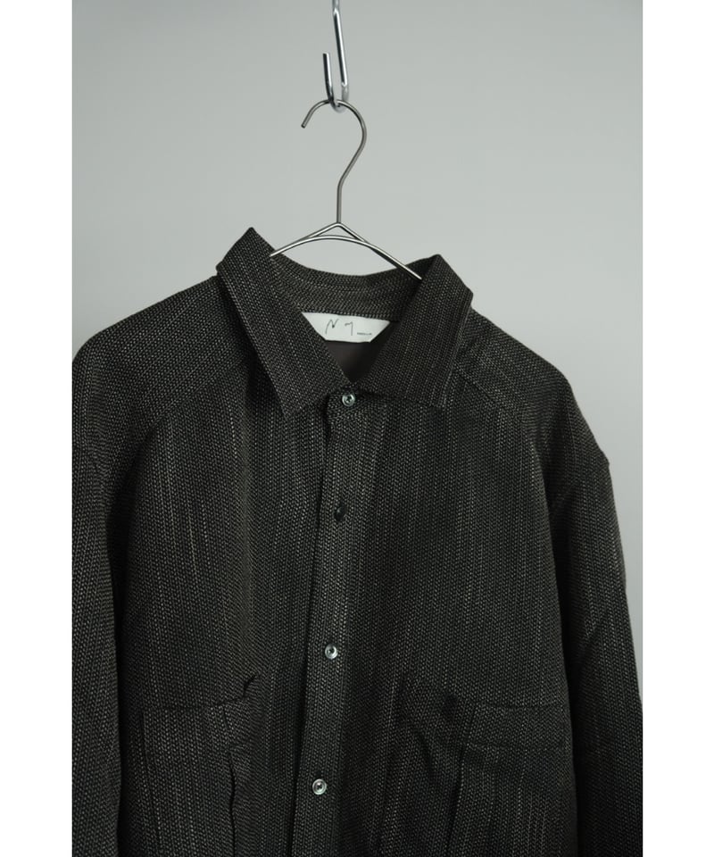 ANCELLM MELANGE WOOL OVER WORK SHIRT | MusterWe