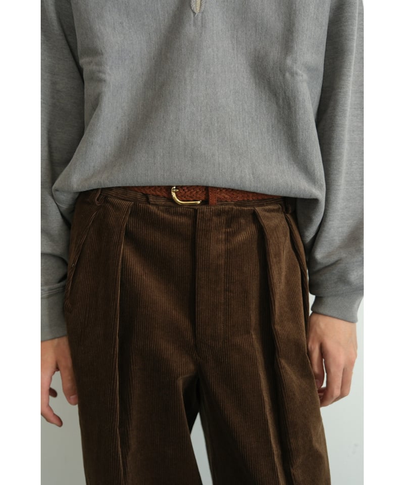 BISOWN CORDUROY 2TUCK WIDE TROUSERS | MusterWer