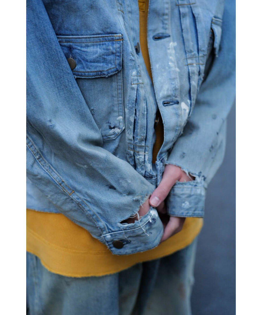 ANCELLM CRASH DENIM JACKET type-2 | MusterWerk ANCELLM CRASH DENIM JACKET type-2 | MusterWerk