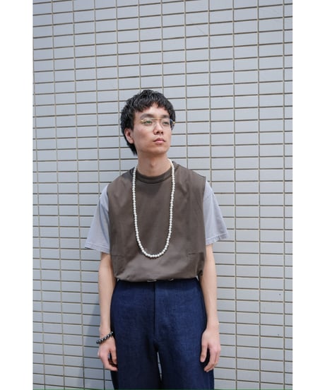 ULTERIOR SUVIN SUEDED TENJIKU SLEEVELESS TEE