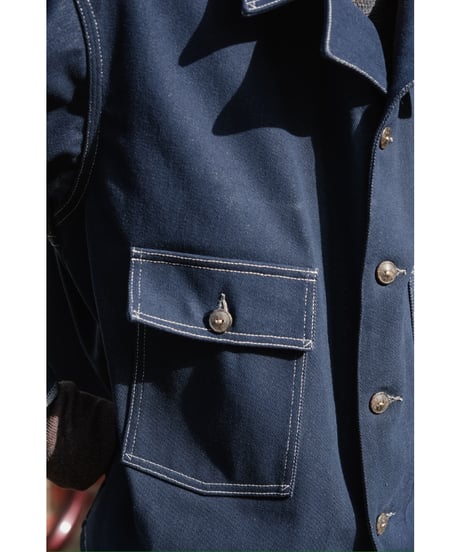 FAUVES "Exclusive" CARPENTER SHORT JACKET - DENIM-
