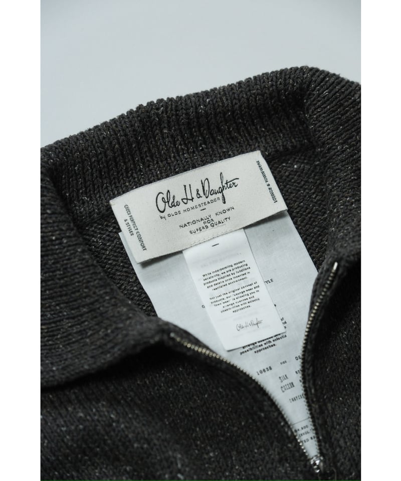 Olde H & Daughter SILK COTTON HALF ZIP P/O | Mu