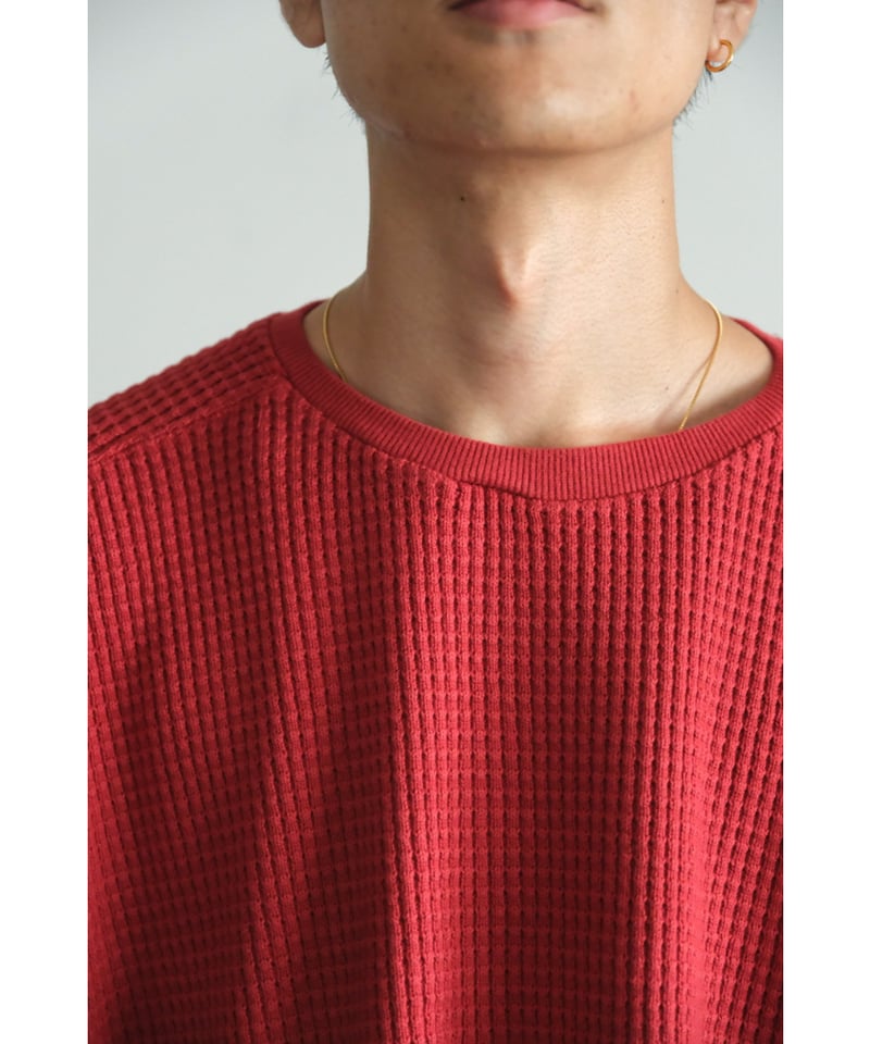 ancellm HEAVY WAFFLE OVER LS(RED)サイズ2 ANCELLM HEAVY WAFFLE OVER LS RED 2025AW 通販ページ octavia