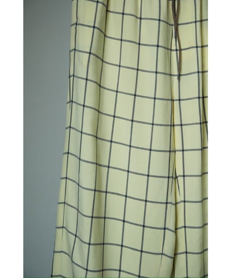 ANCELLM RAYON CHECK SLACKS