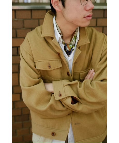 Gorsch "Limited" Vintage Serge Wool Cropped Jacket