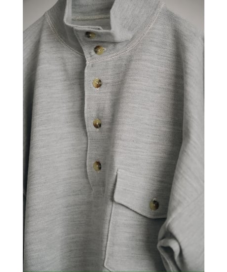 YE OLDE & NEW MAN RANDONNEUR MOCK POLO SHIRT (MIXED PIQUE)