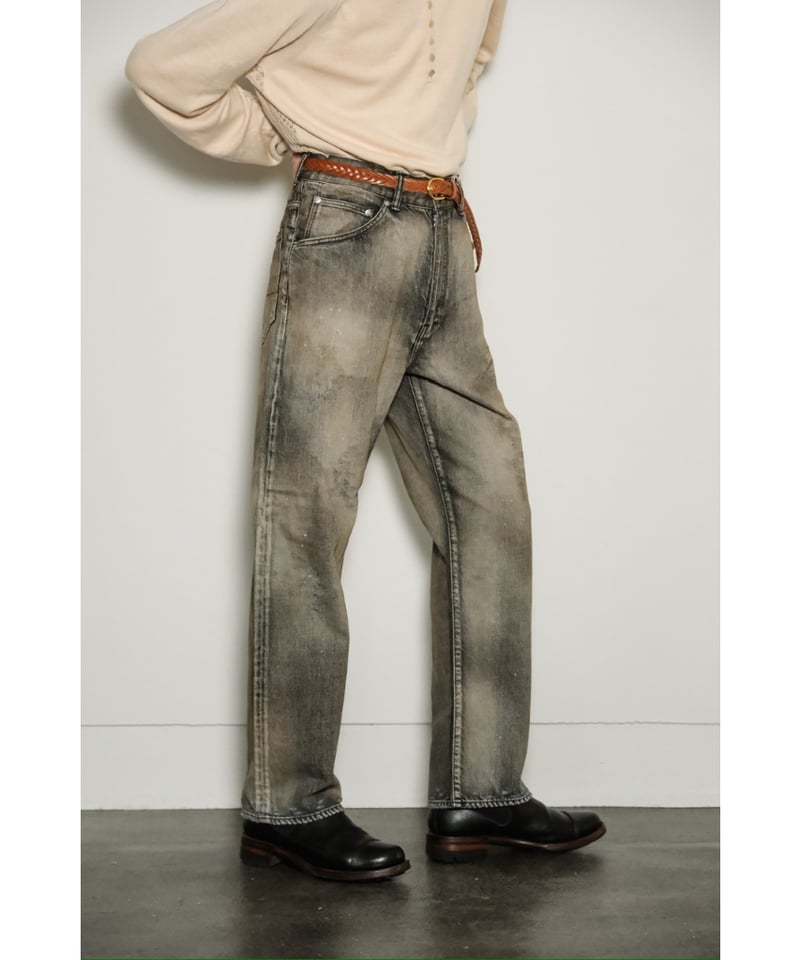 ☆美品☆ANCELLM USEDSTRAIGHT 5P DENIM PANTS ANCELLM USED STRAIGHT 5P DENIM PANTS | MusterWe