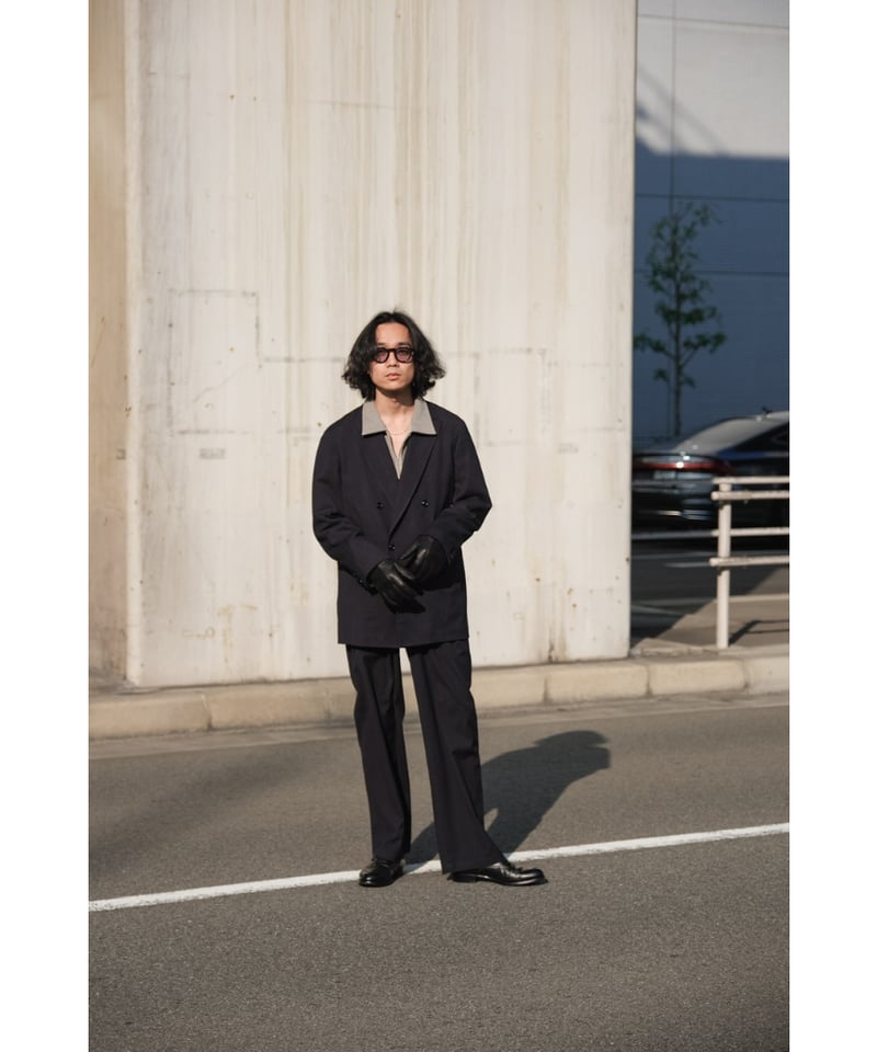 ULTERIOR SILK WOOL STRIPED OX DB JKT | MusterWe