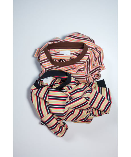 KANEMASA PHIL. 36G Multi Border L/S Tee