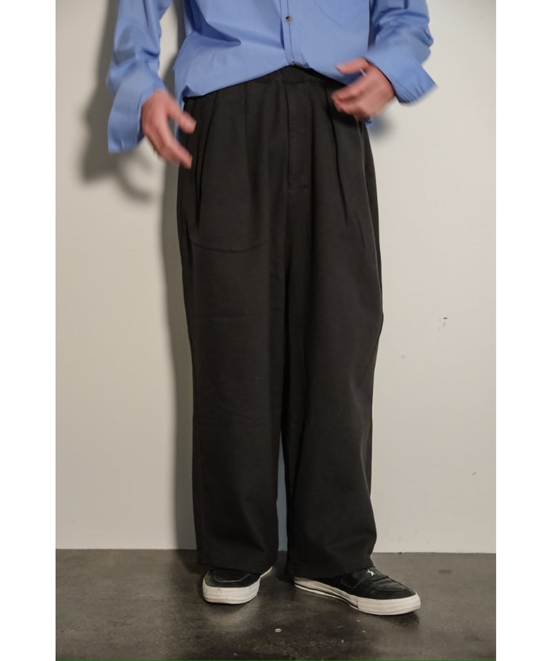 パンツ ancellm 25SS SUEDE WIDE TUCK SLACKS ANCELLM (アンセルム) 