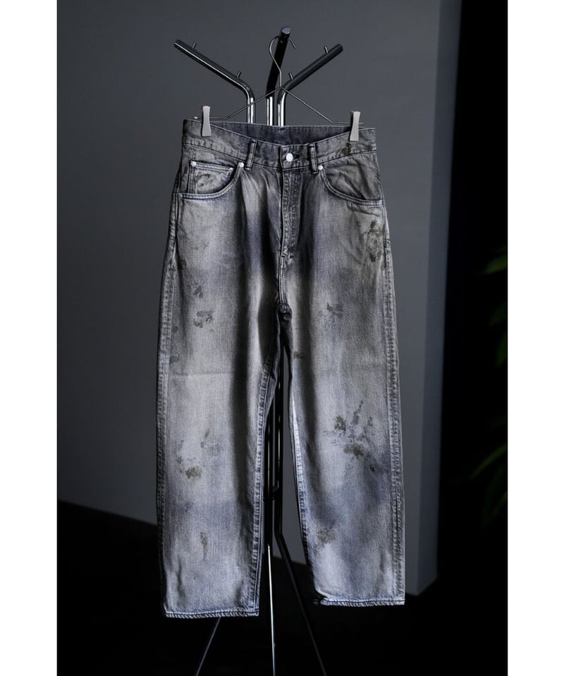 パンツ ANCELLM AGING BLACK DENIM STRAIGHT 5P ANCELLM - AGING BLACK DENIM STRAIGHT 5P PANTS/BLACK | NapsNote