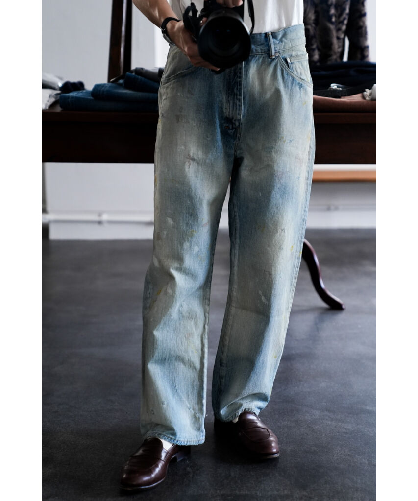 ANCELLM DENIM PANTSアンセルムデニム ANCELLM（アンセルム）】AGING TAPERED 5P DENIM PANTS –I