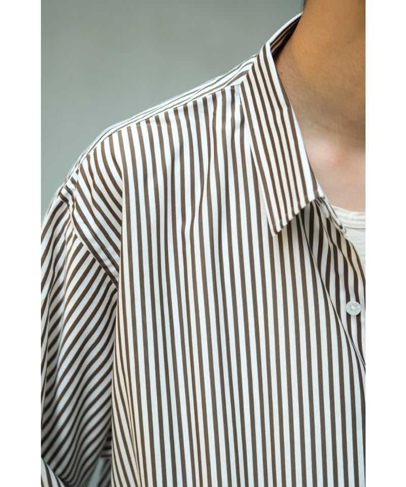 トップス KANEMASA PHIL Atmosphere Stripe Shirt KANEMASA PHIL / 46G Atmosphere Stripe S/S Shirt – Tree and