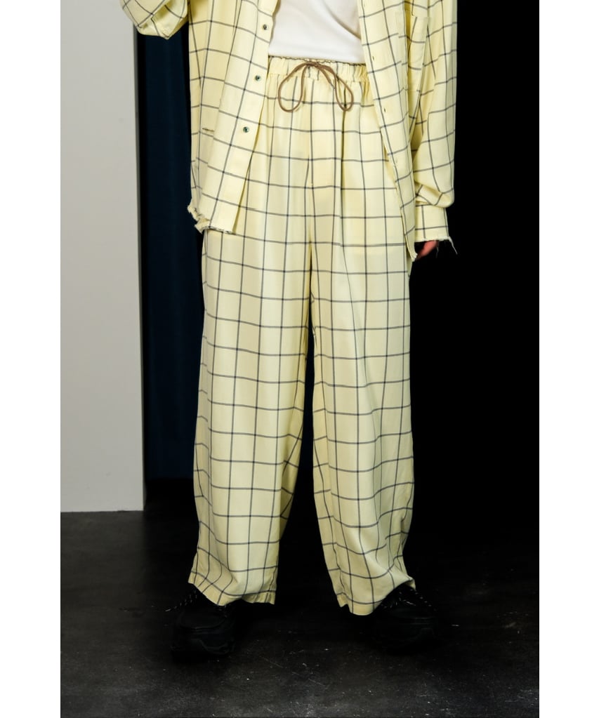 その他 ANCELLM RAYON CHECK SLACKS fit=scale-down,w=1200
