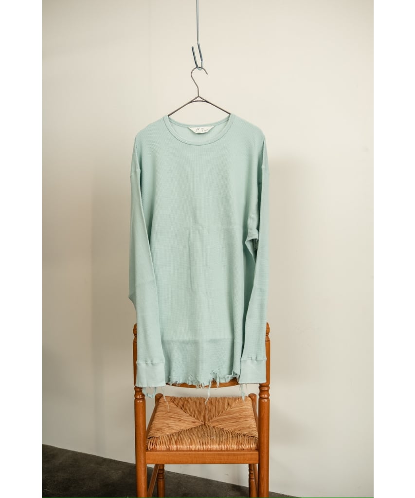 ANCELLM DAMAGE WAFFLE CREW LS T-SHIRT | MusterW ANCELLM DAMAGE WAFFLE CREW LS T-SHIRT | MusterW
