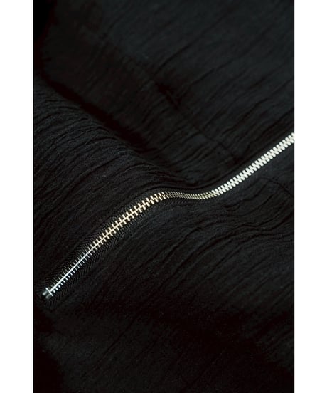 ANCELLM CREPE HALF ZIP SHIRT