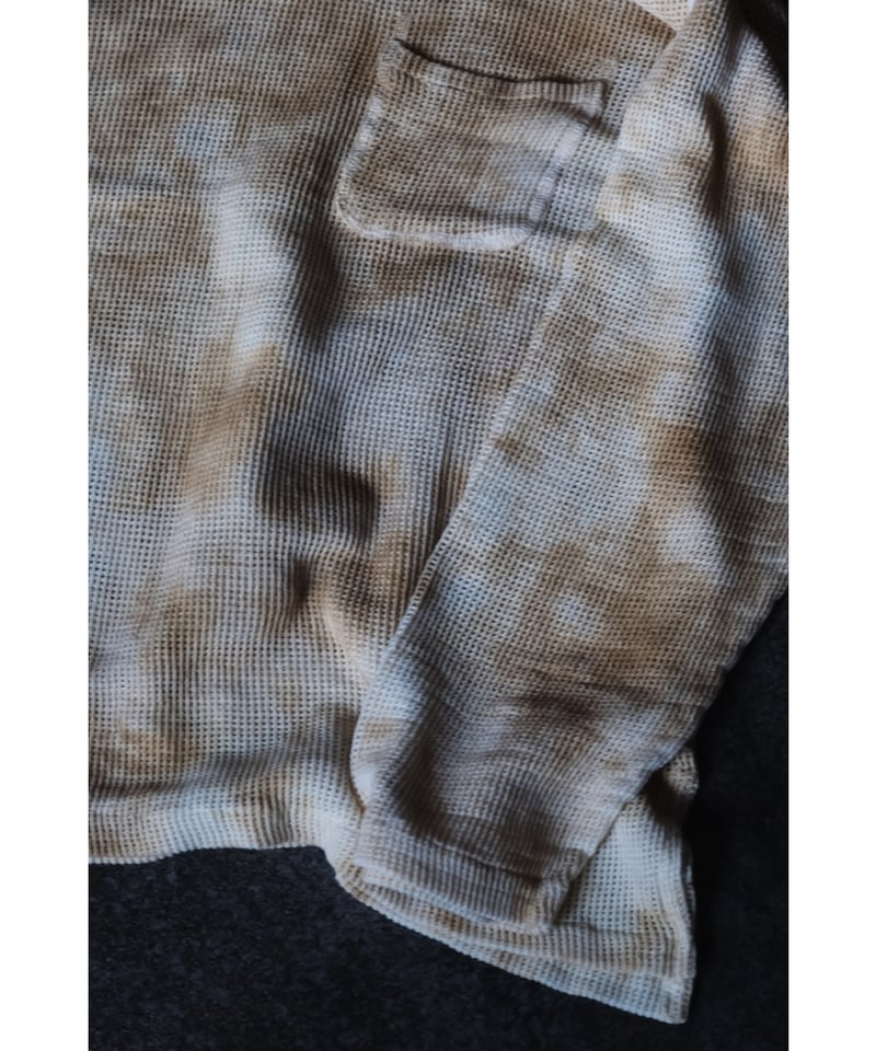 トップス ANCELLM \"DYED MESH LS T-SHIRT\" - BEIGE ANCELLM - DYED MESH LS T-SHIRT/BEIGE | NapsNote