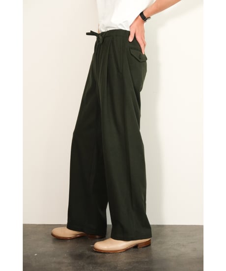 ULTERIOR SUPER FINE WOOL CHECKED DRAWSTRING PANTS