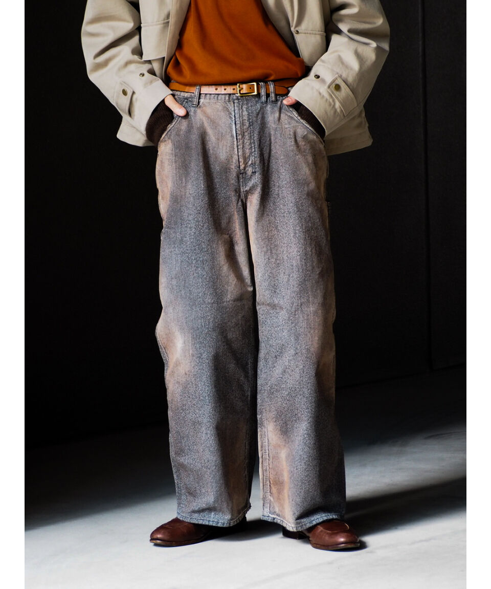 ancellm BLACK HEATHER PAINTER PANTS (1)