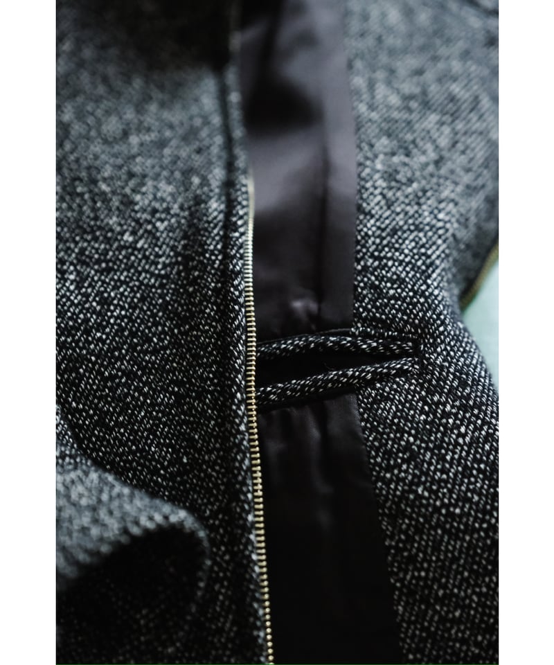ULTERIOR WOOL SILK KERSEY ZIP UP JKT | MusterWe
