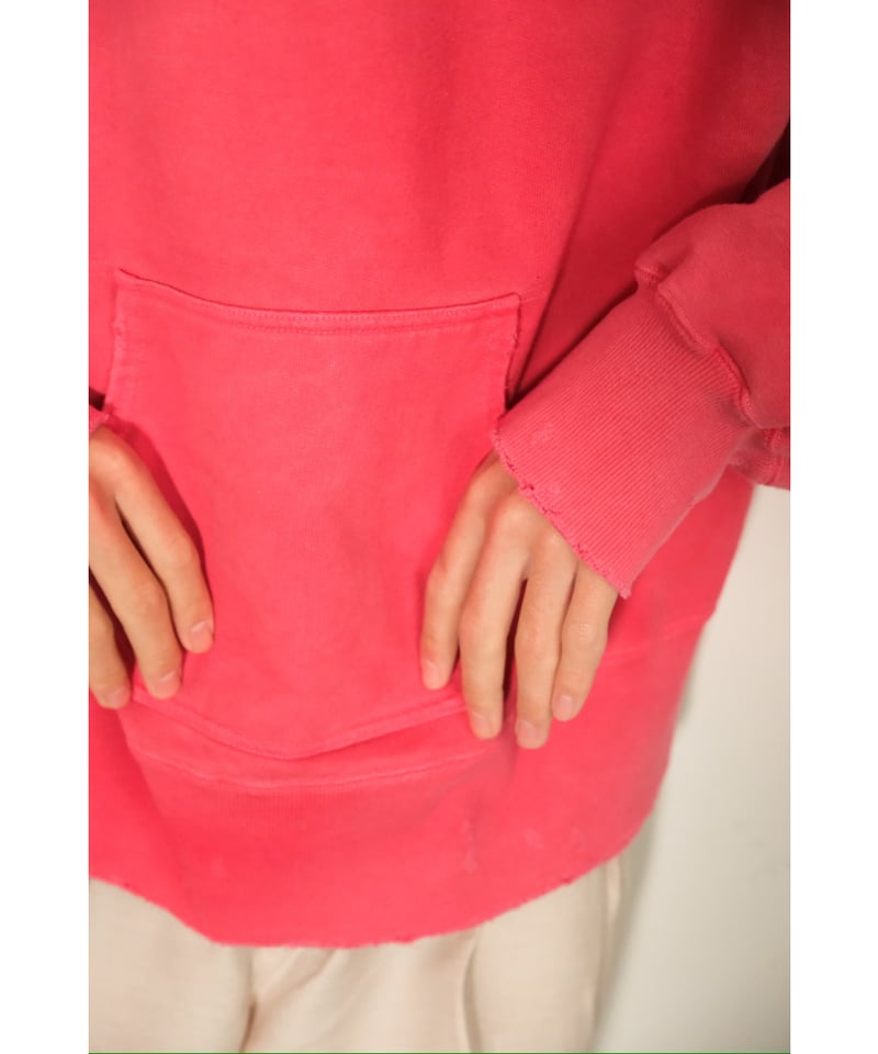 トップス ANCELLM DYED DAMAGE HOODIE RED 2 ANCELLM DYED DAMAGE HOODIE RED 通販ページ octavia[オクタヴィア]