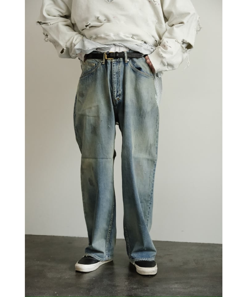 ANCELLM AGING STRAIGHT 5P DENIM PANTS | MusterW