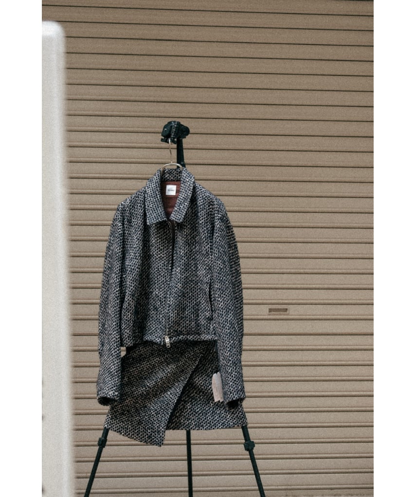 【美品】BISOWN MIXTWEED SHORT ZIP BLOUSON BISOWN 