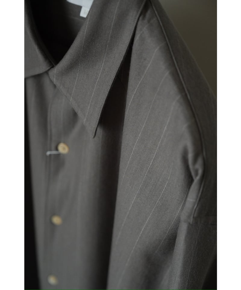 KANEMASA PHIL. 36G Ideal Wool Stripe Shirt | Mu KANEMASA PHIL. 36G Ideal Wool Stripe Shirt | Mu