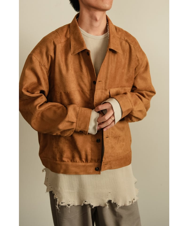 ANCELLM VEAGAN SUEDE WORK SHIRT BLOUSON | Muste