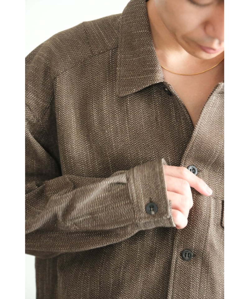 ANCELLM MELANGE WOOL WORK SHIRT BLOUSON | Muste