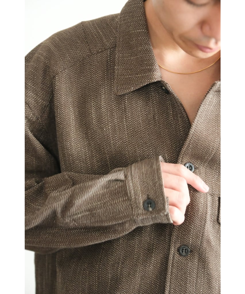 ANCELLM MELANGE WOOL WORK SHIRT BLOUSON | Muste