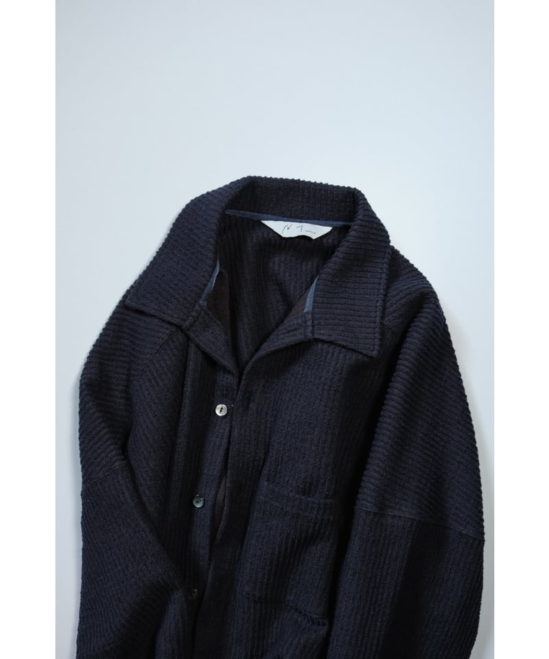 トップス CUT STRIPE SHIRT ANCELLM ANCELLM - CUT STRIPE SHIRT | BLACK | シャツ | NapsNote