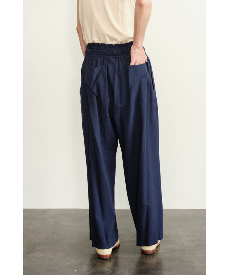 POSTELEGANT Cotton Linen Stripe Wide Trouser | POSTELEGANT Cotton Linen Stripe Wide Trouser |