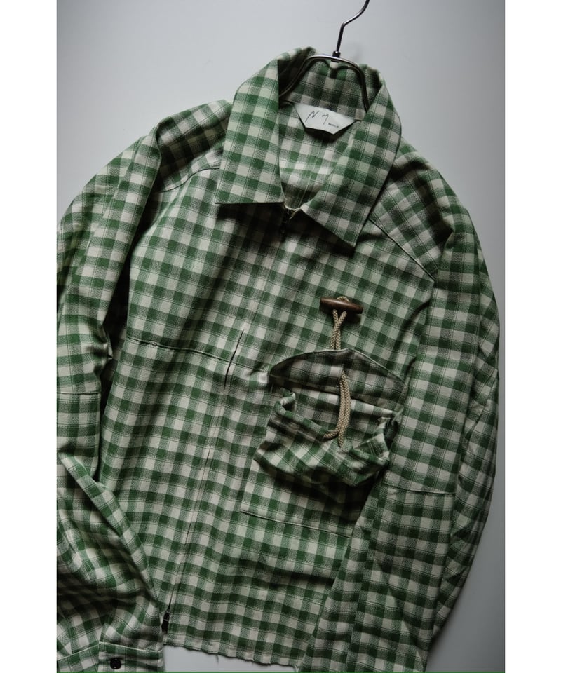 ANCELLM C/R CHECK SHORT ZIPUP SHIRT | MusterWer ANCELLM C/R CHECK SHORT ZIPUP SHIRT | MusterWer