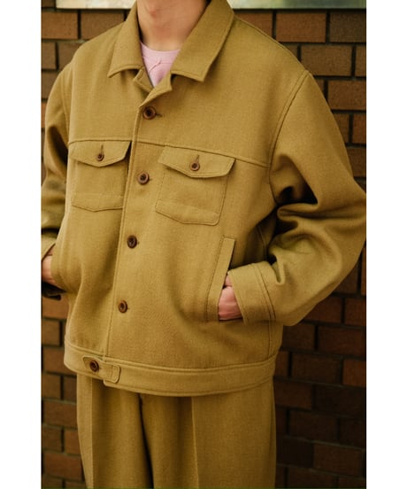 Gorsch "Limited" Vintage Serge Wool Cropped Jacket