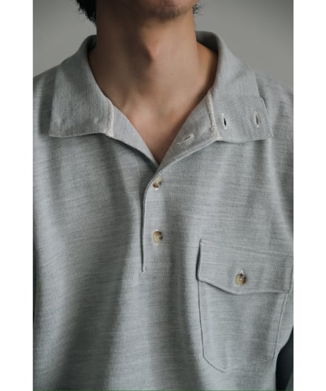 YE OLDE & NEW MAN RANDONNEUR MOCK POLO SHIRT (MIXED PIQUE)