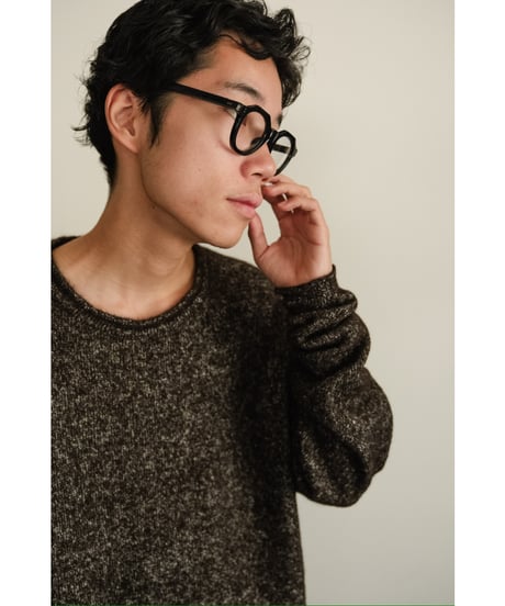 POSTELEGANT Baby Llama Hemp knit Pull-Over