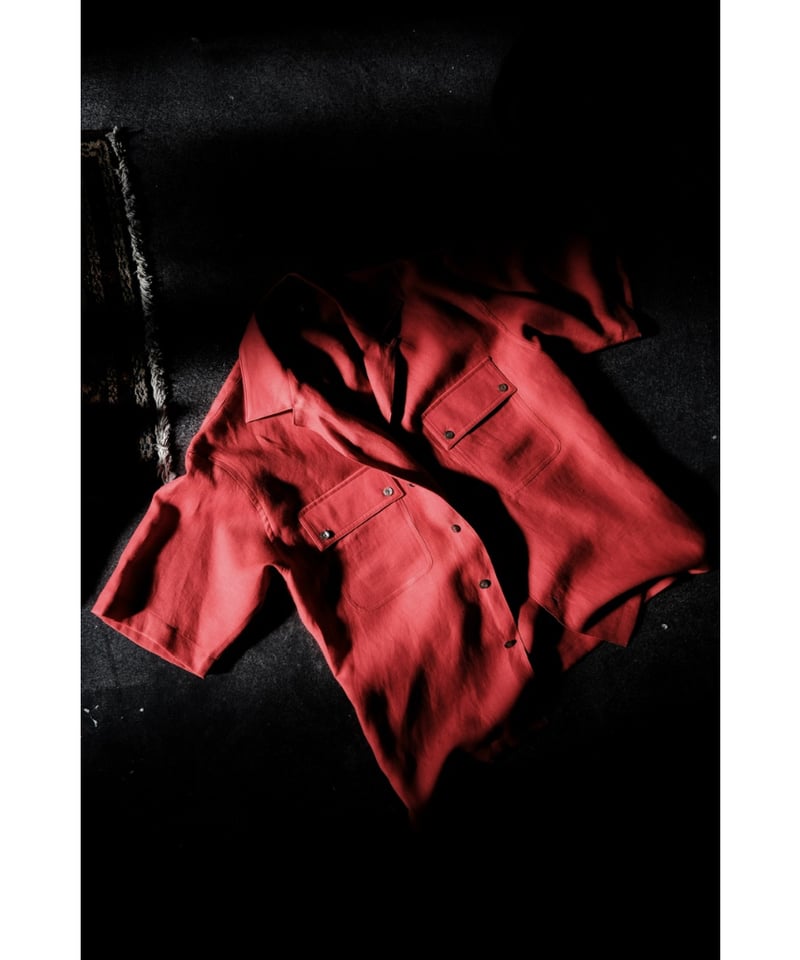 ULTERIOR L/R TWILL OPEN COLLAR SHIRT | MusterWe ULTERIOR L/R TWILL OPEN COLLAR SHIRT | MusterWe