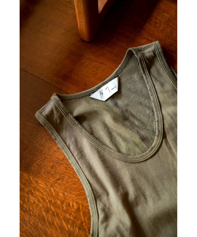 【ANCELLM】DAMAGE TANK TOP DAMAGE TANK TOP(BLACK) – ANCELLM