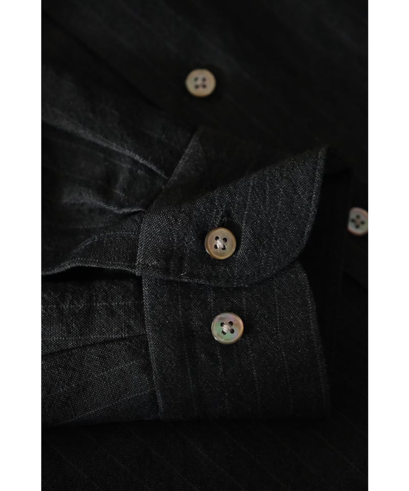 Gorsch Wool Linen Wide Silhouette Open Collar S